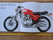 BENELLI 750 SEI  /  YAMAHA XT 500  DOUBLE SIDED FOLD OUT  MAN CAVE POSTER