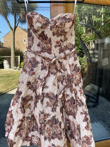 Coast beige brown floral fit - coast,