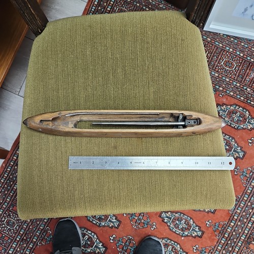 Vintage wooden weaving shuttle - vintage,