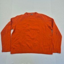 COS Jumper Large 16 18 Orange Women's 100% Cashmere Crew Neck Pullover