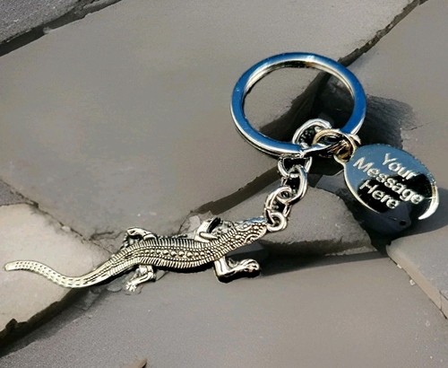 Personalised gecko keyring - personalised,