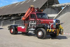 Truck Photo Scania LBS76 Tractor Crane Germany Red Crane Rental Re #i3ab