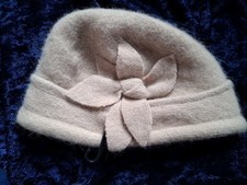 Womens Wool  Beige  Cap