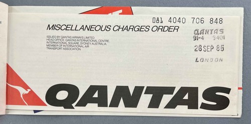 Qantas used mco miscellaneous - qantas,