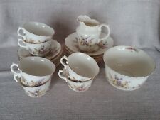 Antique David Chapman Atlas Floral Heather China Tea Set Service 21 Piece