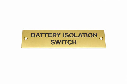 Brass battery isolation - battery,