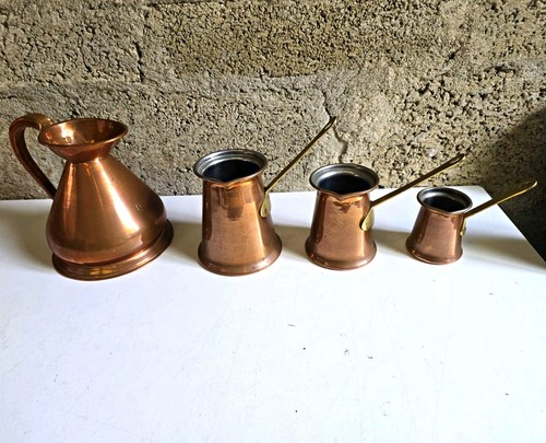 Copper pots planters set - pots/planters, of