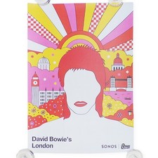 David Bowie Poster Wall Art Sonos London Pop Art Music Unframed Rare Print Used