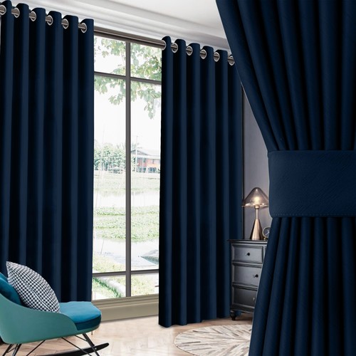 2pcs blackout curtains eyelet - blackout,