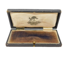 Faux Leather Spencer & Co. Masonic Jewellery Box Antique c1920 Art Deco