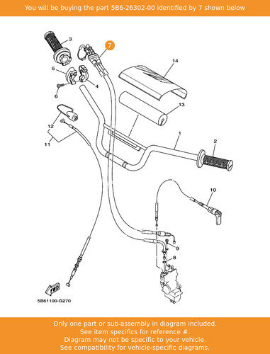 Yamaha throttle cable - throttle,