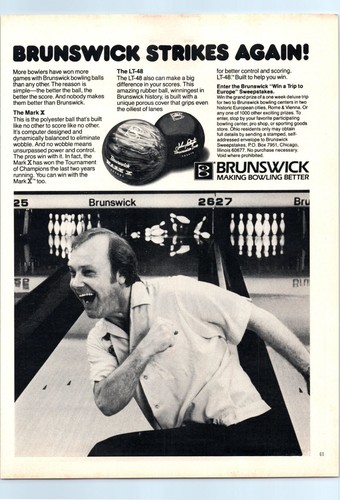 1981 brunswick bowling - bowling, balls