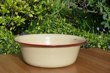 Vintage large enamel bowl - vintage,
