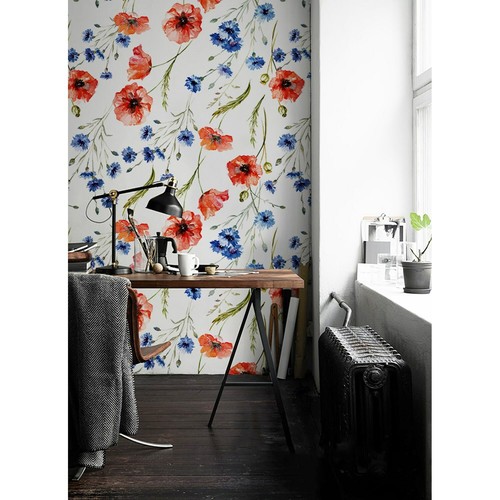 Vintage colorful poppies - vintage,