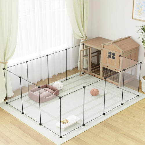 Large transparent pet playpen - large,