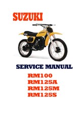 SUZUKI RM125-A -B -C -M Service & Parts Manual AHRMA VMX Vintage Motocross RM125