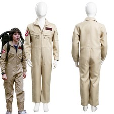 Ghostbusters Trevor StayPuft Marshmallow Cosplay Costume Zip Up Jumpsuit suit