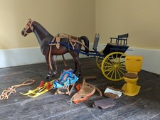 Vintage Sindy doll horse and gig set and more. As Pictured 