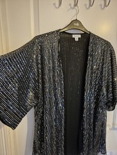 Wallis Sequin Open Style Kimono Top/Cover up - SIZE 16 BUT GENEROUS(MORE 16- 22)