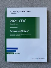 Kaplan Schweser CFA Level 1 2021: Book 4 Corporate Finance Exam Prep
