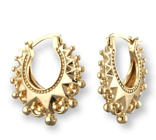 9ct gold gypsy creole - gold,