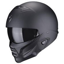 SCORPION EXO COMBAT II MATT BLACK ECE 22.06 URBAN MOTORCYCLE MOTORBIKE HELMET