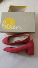 Boden Red Suede Block Heel