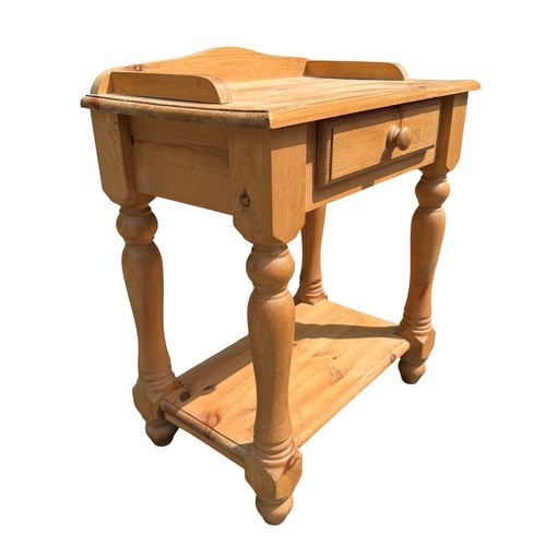 Contemporary pine side table - pine,