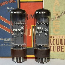 Matched Pair TESLA EL34 Tubes