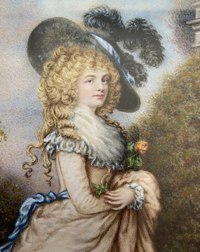 Miniature antique portrait - antique,