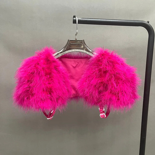 Women ostrich fur wedding - women,