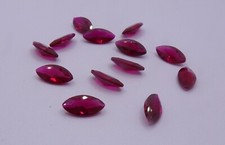RED RUBY MARQUISE CUT CORUNDUM LOOSE GEMS #8 - 6MM X 12MM
