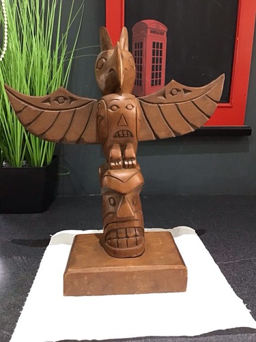 Hand carved wooden totem - hand,