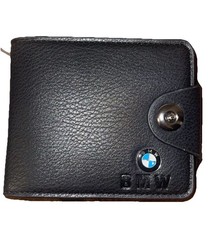 BMW Logo Black Leather Wallet