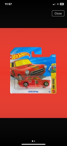 Hot wheels lotus cortina - cortina, (red)