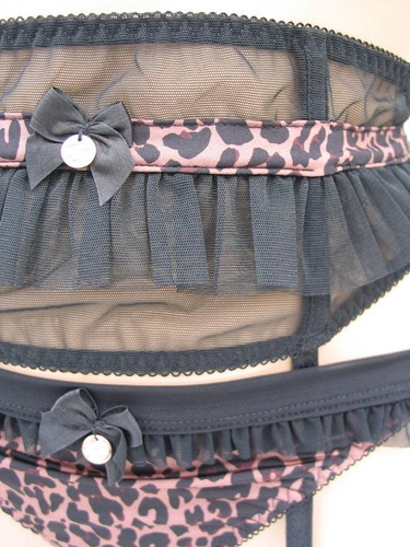 Suspender belt thong - suspender, size