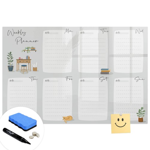Wall magnetic glass whiteboard - wall,