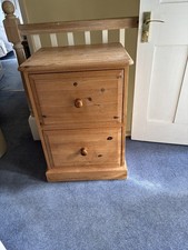 2 drawer pine filing cabinet