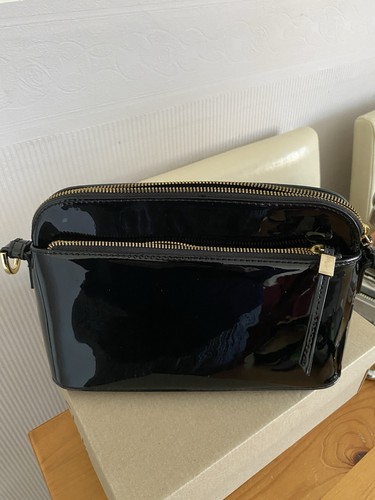 Black patent clarks handbag - black,