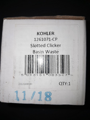 Kohler slotted clicker basin - kohler,
