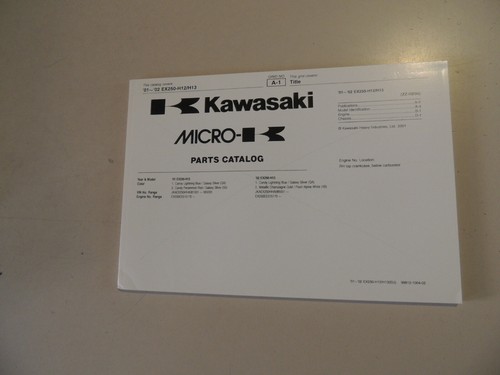 Parts catalogue kawasaki - kawasaki, zzr