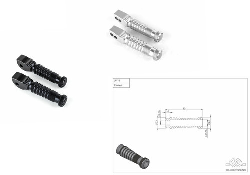 Rear footrests for aprilia - footrests,