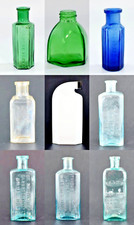 ANTIQUE APOTHECARY CHEMIST SHOP ADVERTISING EMPTY BOTTLES - LOTS TO CHOOSE FROM