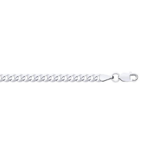 9ct white gold 4mm flat - gold, 3.4mm