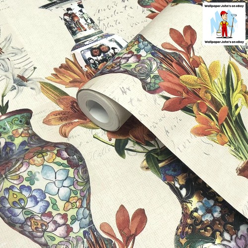 Cream silver vintage floral - silver,,