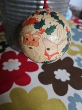Xmas Bauble Santa And Rudolf