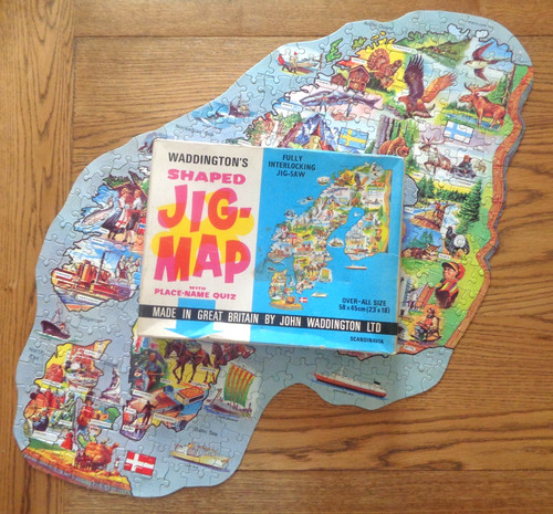 Vintage waddington jig map - vintage, waddington's