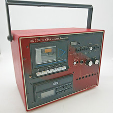 Coomber 2017 Stereo CD/Cassette Recorder - Red & Black - Part Tested/Working
