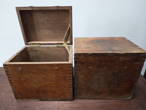 Old woden boxes - old, stamped