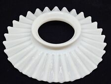 Antique 19th C. Victorian White Milk Glass Ruffled Pattern Petticoat Lamp Shade